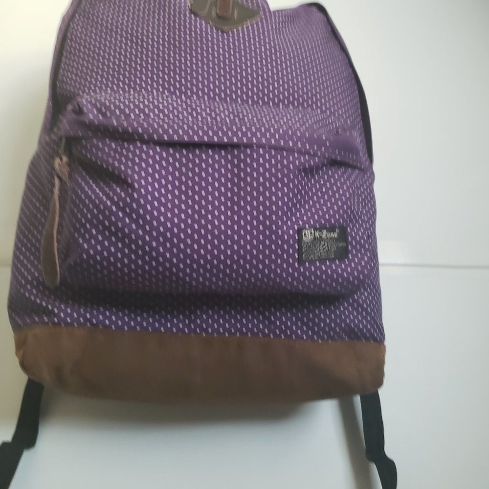 K-ZONE Backpack polka dot pattern purple white brown high end detail core series - Picture 6 of 12